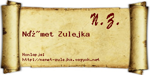 Német Zulejka névjegykártya